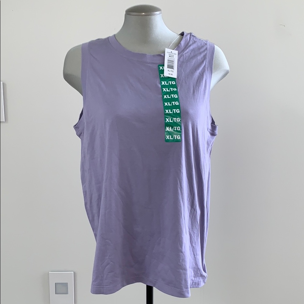 Sleeveless Tank Tops Grey and Lavender Set